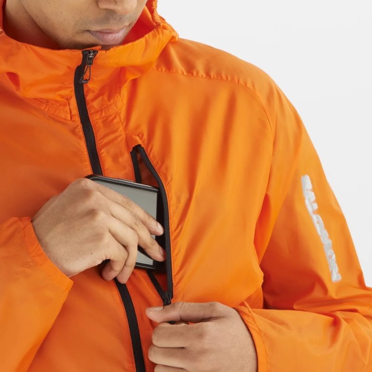 Orange Salomon Bonatti Cross Men's Windbreaker | IE HI9184